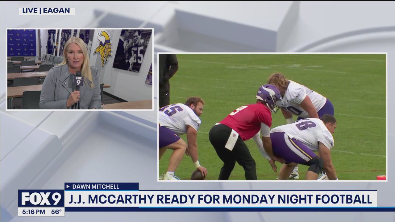 Vikings getting ready for Week 1 Monday night game at Bears