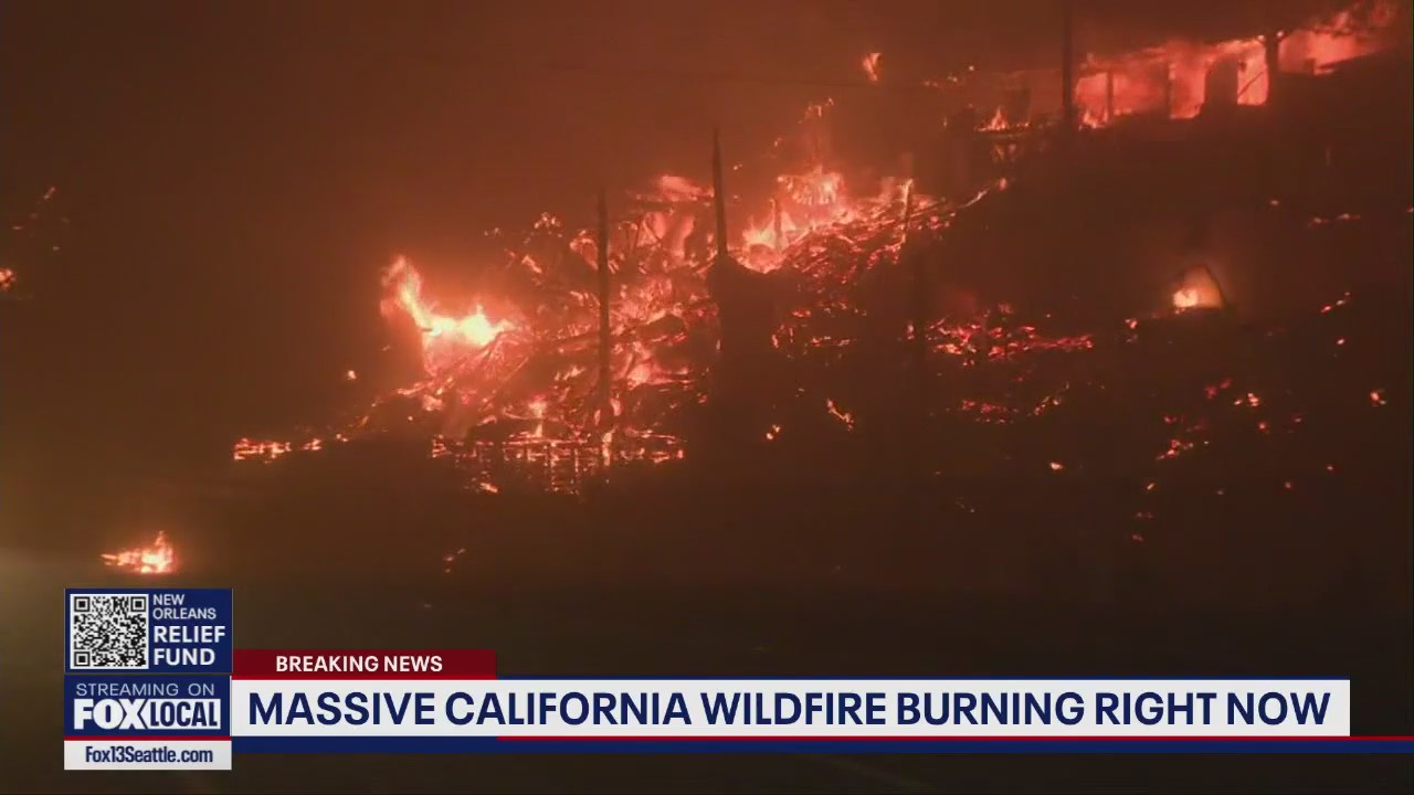 High winds cause California wildfire to quickly spread