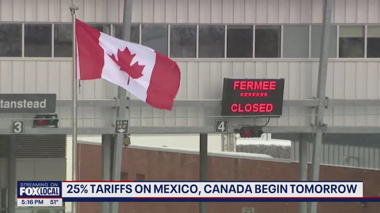 25% tariffs on Mexico, Canada begin Tuesday
