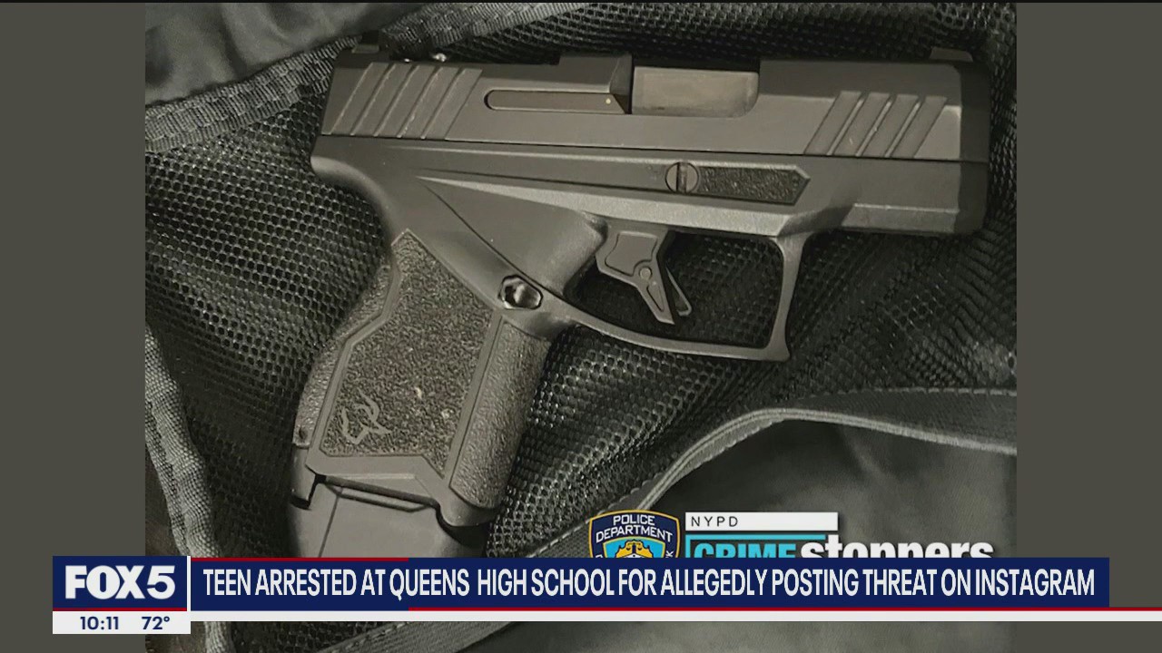 Teen arrested at Queens high school after allegedly posting threat on Instagram