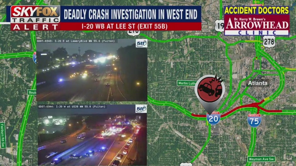 Deadly crash on I-20WB at Lee Street