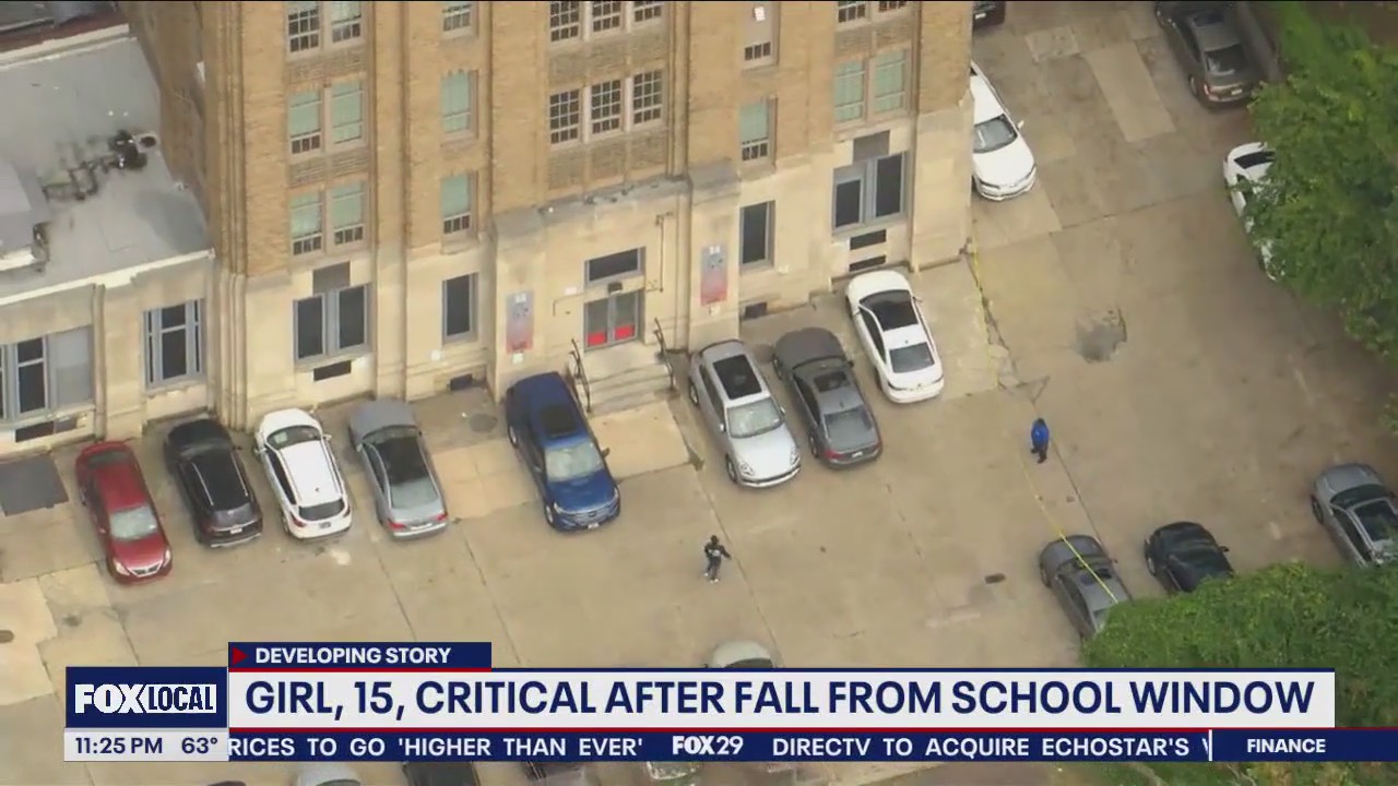 Teen girl critical after fall from school window