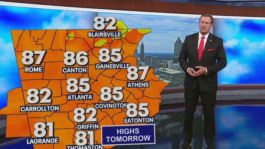 Thursday evening weather forecast