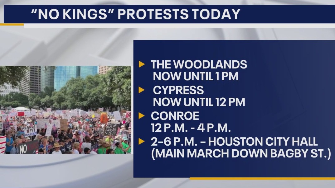 'No Kings' protests scheduled in Houston area