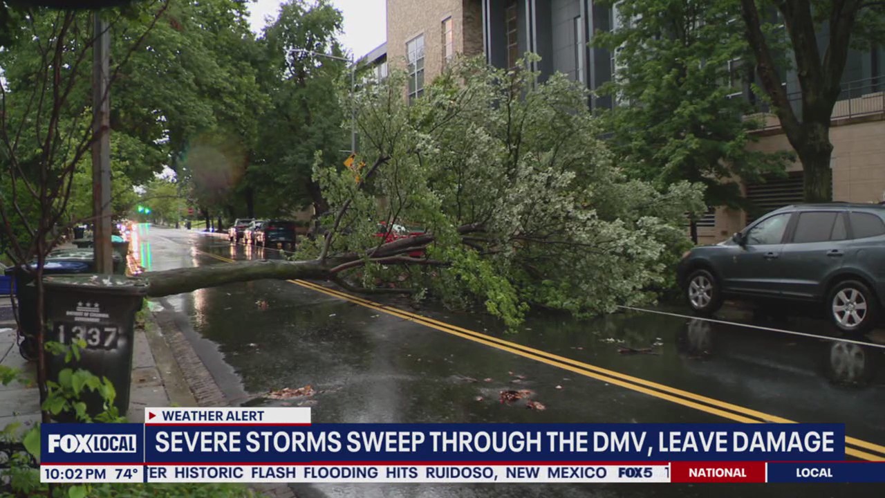 Severe storms sweep through DMV, leaving damage