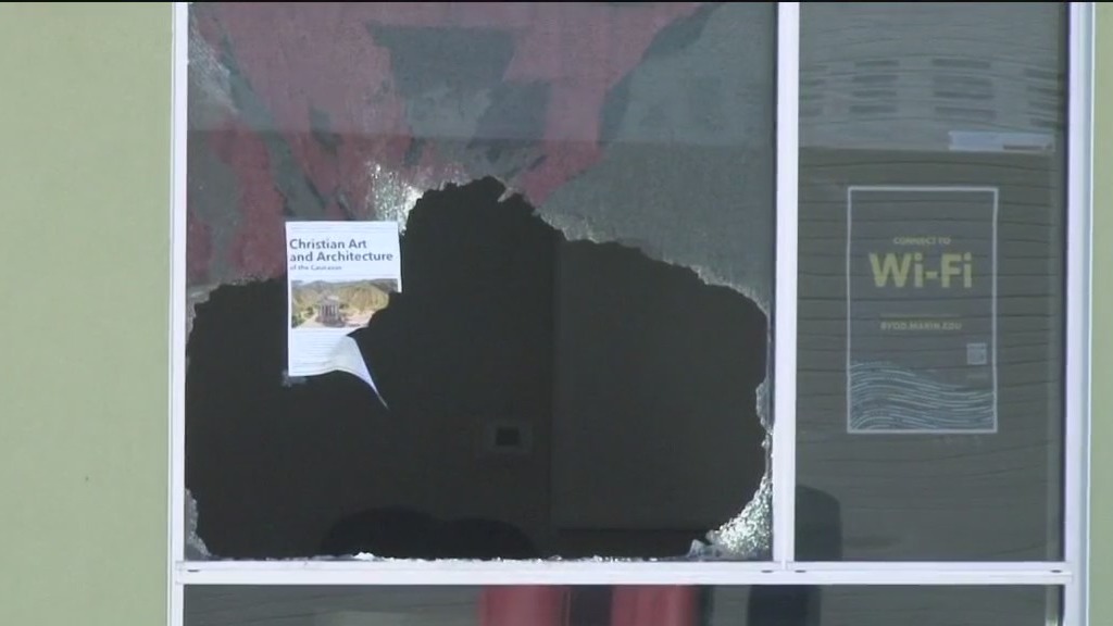College of Marin's fights fire, alleged vandal
