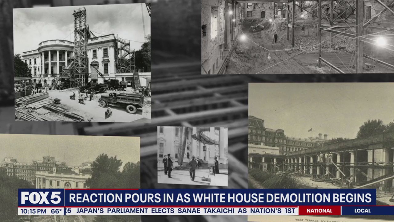 Reaction pours in as demolition beings to build Trump's ballroom