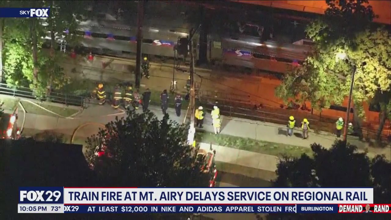 SEPTA train catches fire delaying Regional Rail service