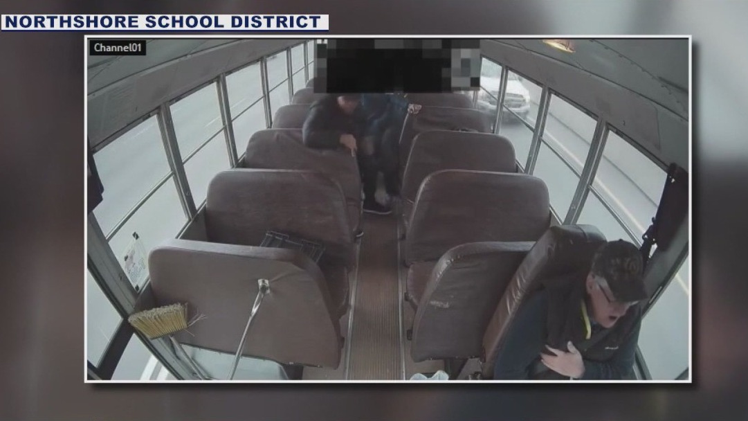 Washington bus driver hit with metal while driving