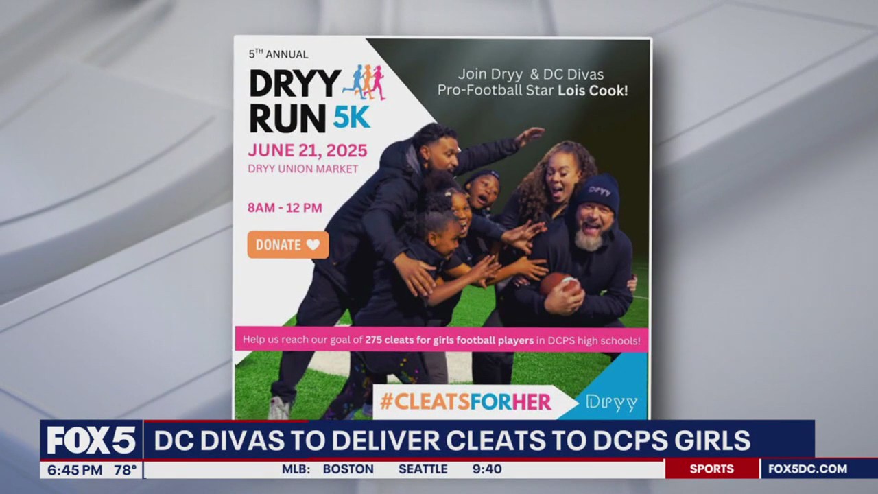 DC Divas delivering cleats to local public school students