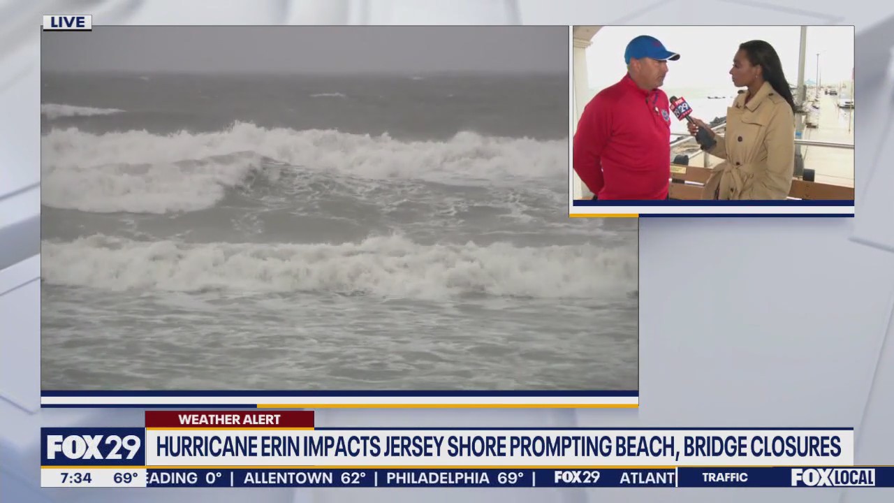 Jersey shore communities bracing for Hurricane Erin's impacts