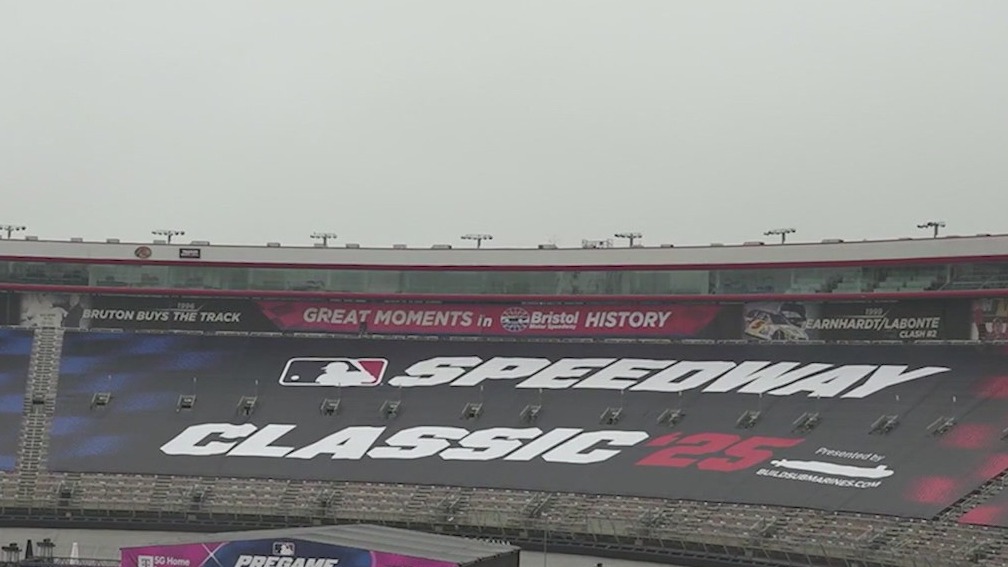 Bristol Speedway transformed for baseball game