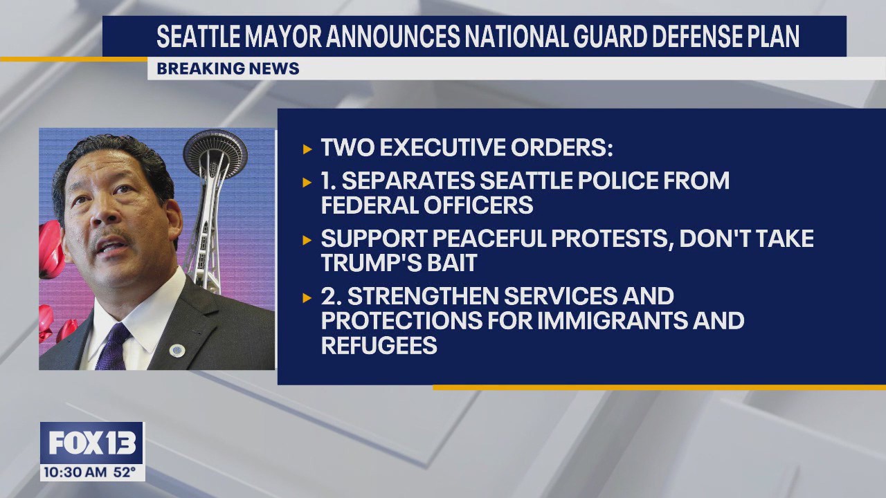 Seattle mayor announces National Guard defense plan