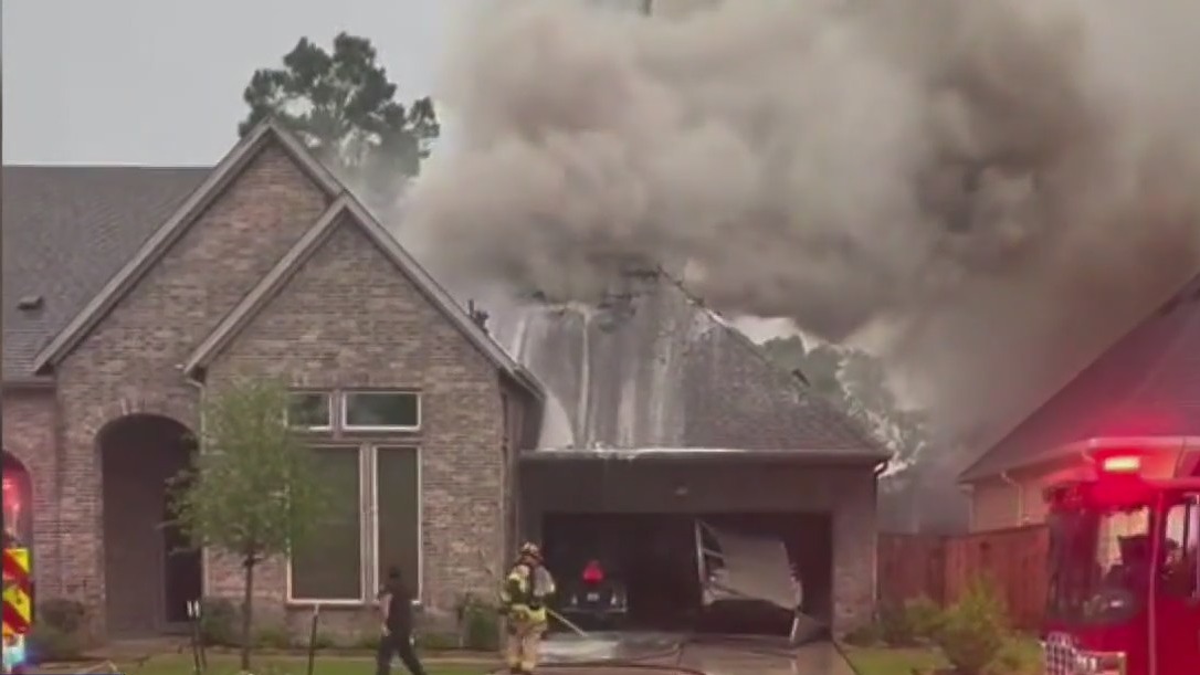 Montomgery, TX home damaged by lightning strike
