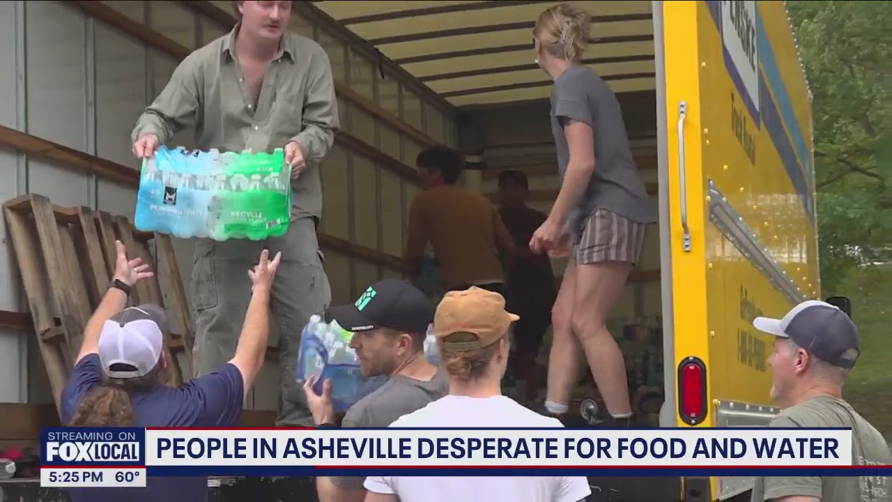 People in Asheville desperate for food and water