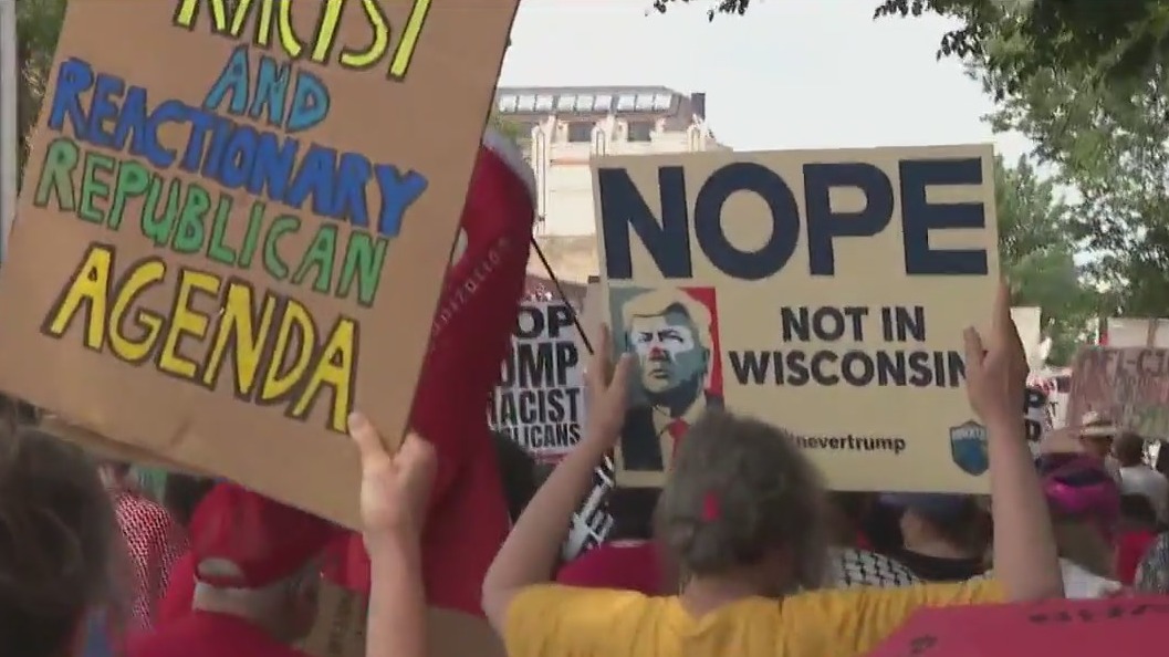 Protesters take to the streets near RNC in Milwaukee