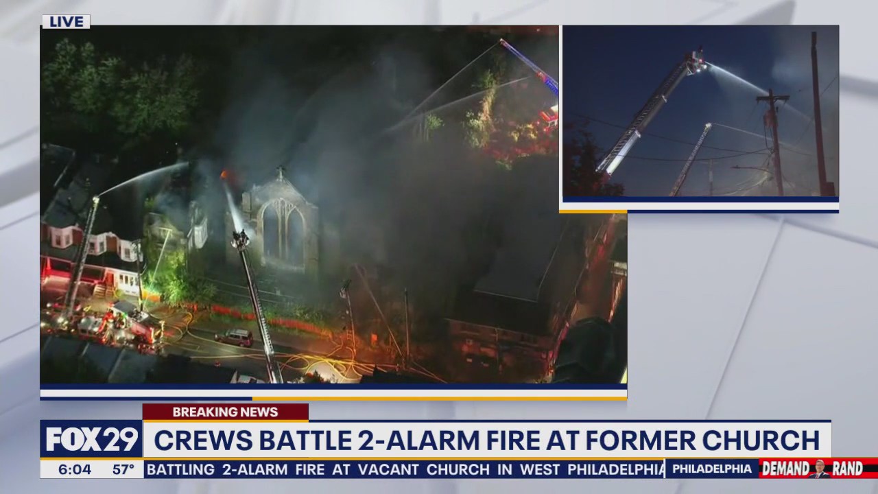 2-alarm fire torches former church in Philadelphia
