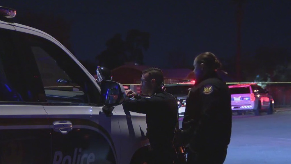 Police search for suspect accused of shooting two men