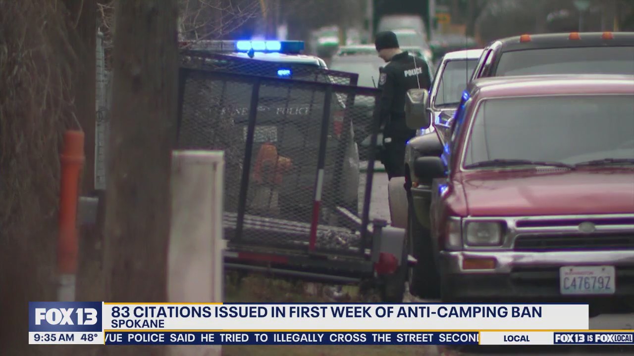 Spokane police issue 83 citations in first week of anti-camping ban