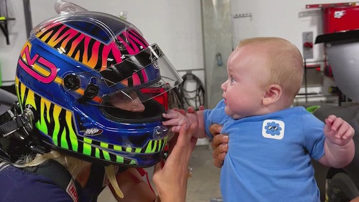 NASCAR’s newest mom hits the track in Daytona return