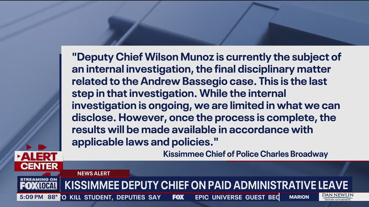 Kissimmee Deputy Chief under investigation. What we know.