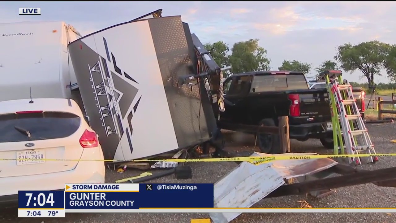 1 injured after strong winds flip several mobile homes