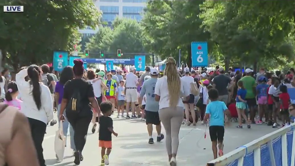 Kids race in Peachtree Road Race Junior