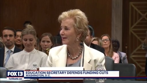 US Education secretary defends funding cuts